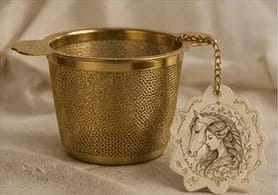 صافی چای استیل طلایی