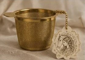 صافی چای استیل طلایی